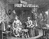 William Hogarth Famous Paintings - A Harlot's Progress, plate 3 of 6